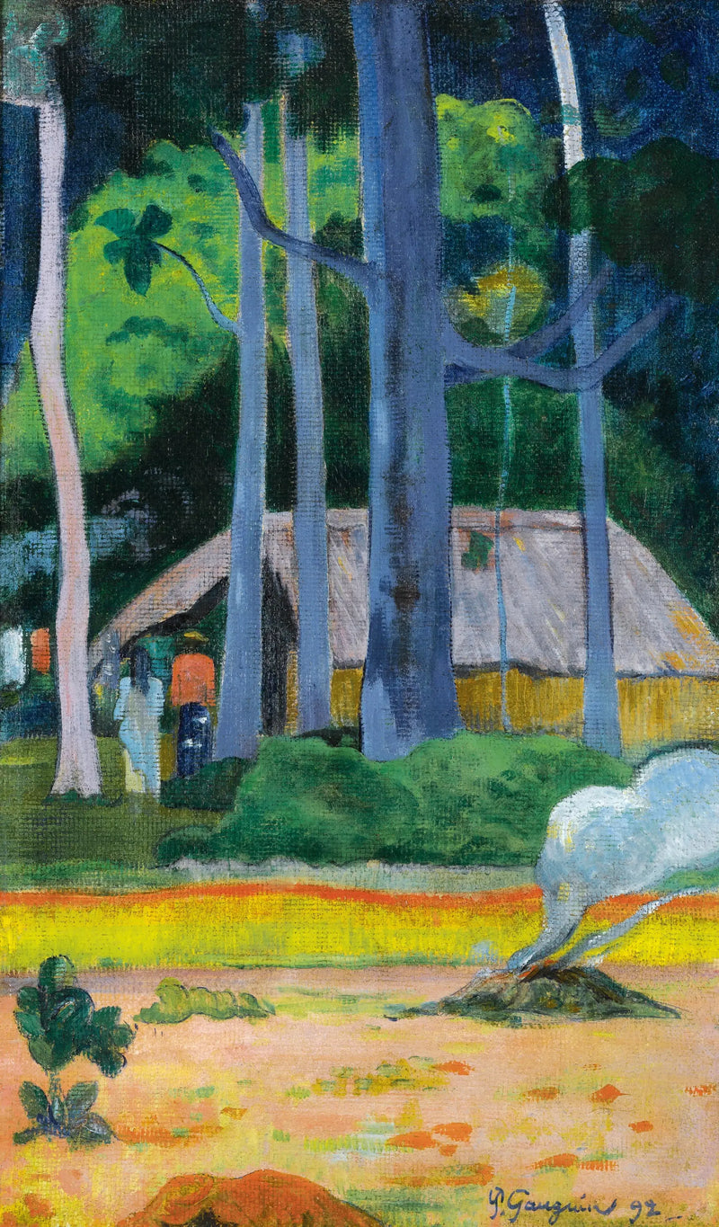 Chata pod stromy - Paul Gauguin