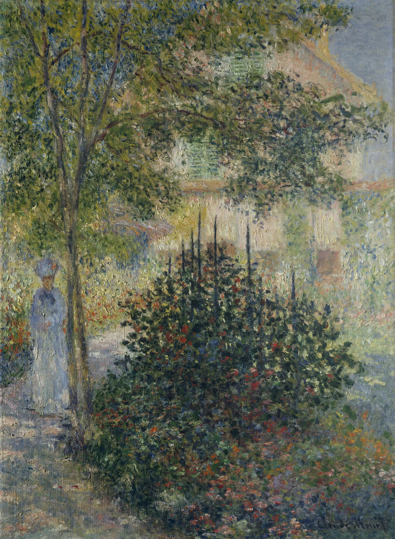 Camille Monet (1847-1879) v zahradě Argenteuil - Claude Monet