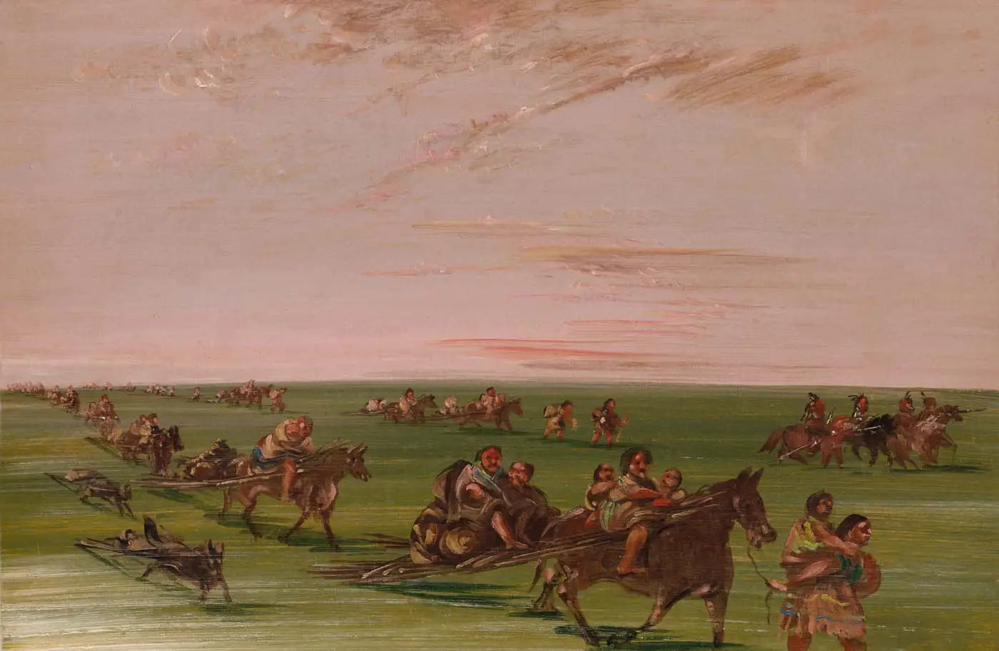 Campement mobile de la bande des Sioux - George Catlin - Alpha Reproduction