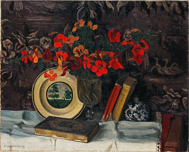 Kapucínky, fialové pozadí - Félix Vallotton