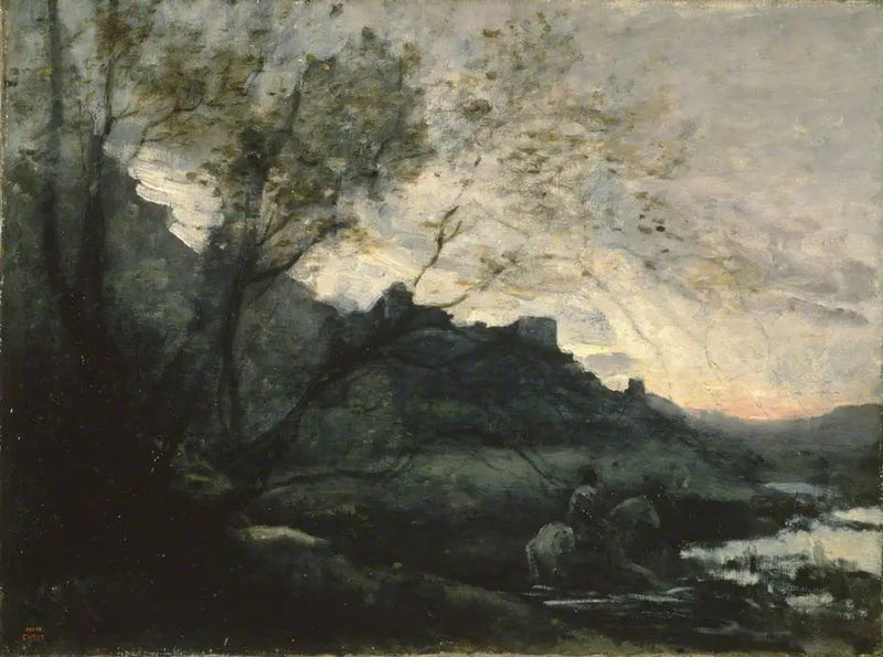 Kavalír ve vodě - Jean-Baptiste Camille Corot