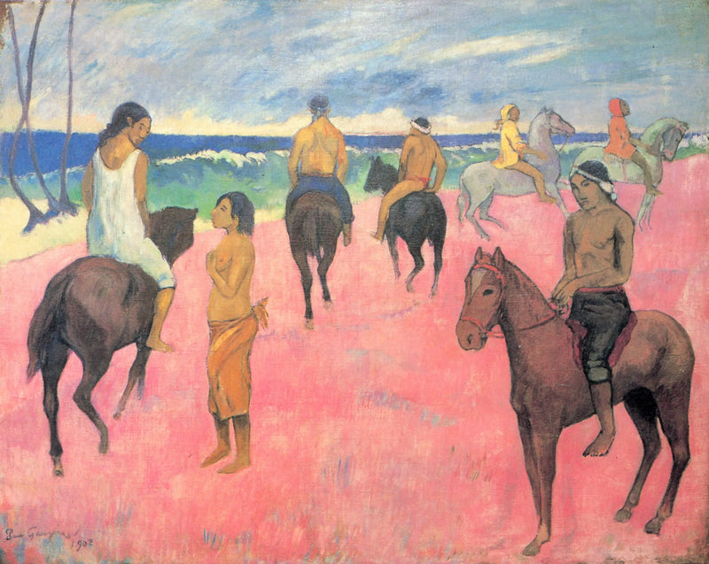 Jezdecké na pláži (II) - Paul Gauguin