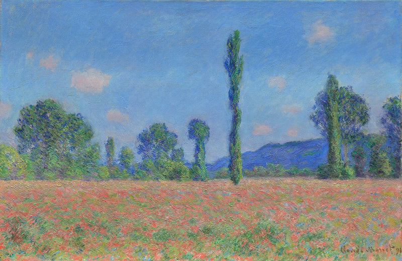 Pole máků v Giverny - Claude Monet