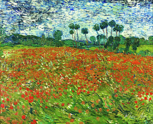 Champ de coquelicots, Auvers-sur-Oise - Van Gogh - Reproductions de tableaux et peintures haut de gamme