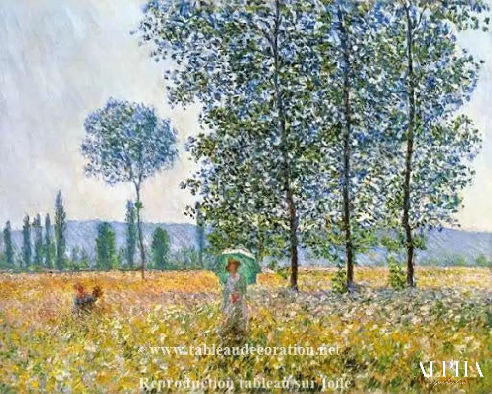 Champs au printemps - Claude Monet - Reproductions de tableaux et peintures haut de gamme