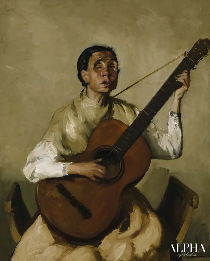 Chanteur espagnol aveugle - Robert Henri - Reproductions de tableaux et peintures haut de gamme