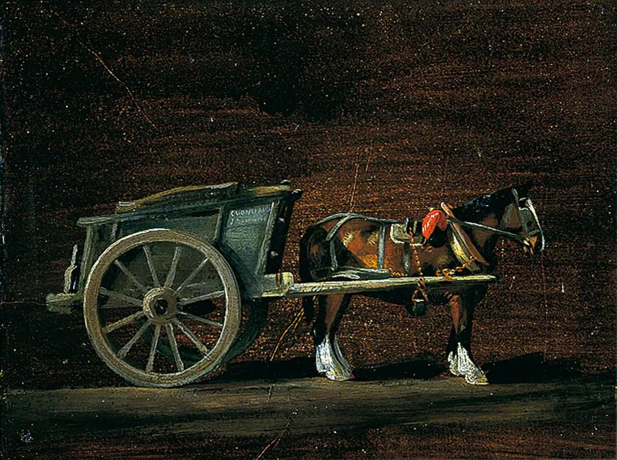 Chariot de ferme cheval attelé - John Constable - Alpha Reproduction