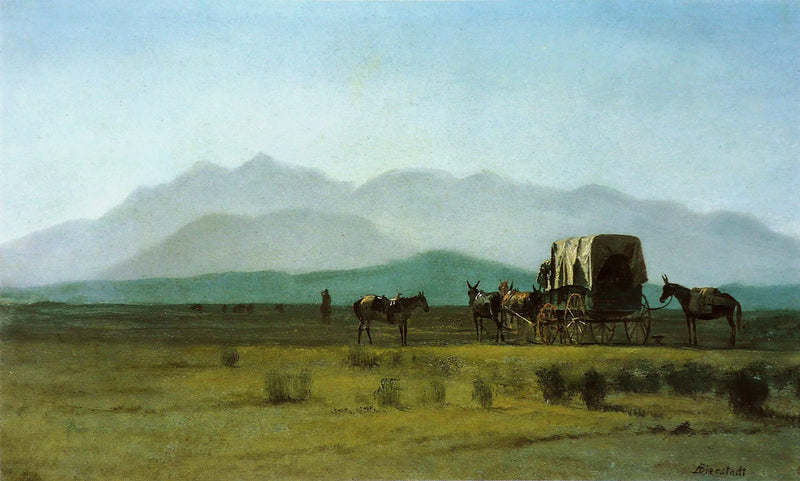 Vozík měřiče v pohoří Skalisté hory - Albert Bierstadt