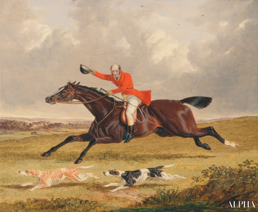 Chasse au renard : Encourager les chiens de chasse - John Frederick Herring Snr - Reproductions de tableaux et peintures haut de gamme