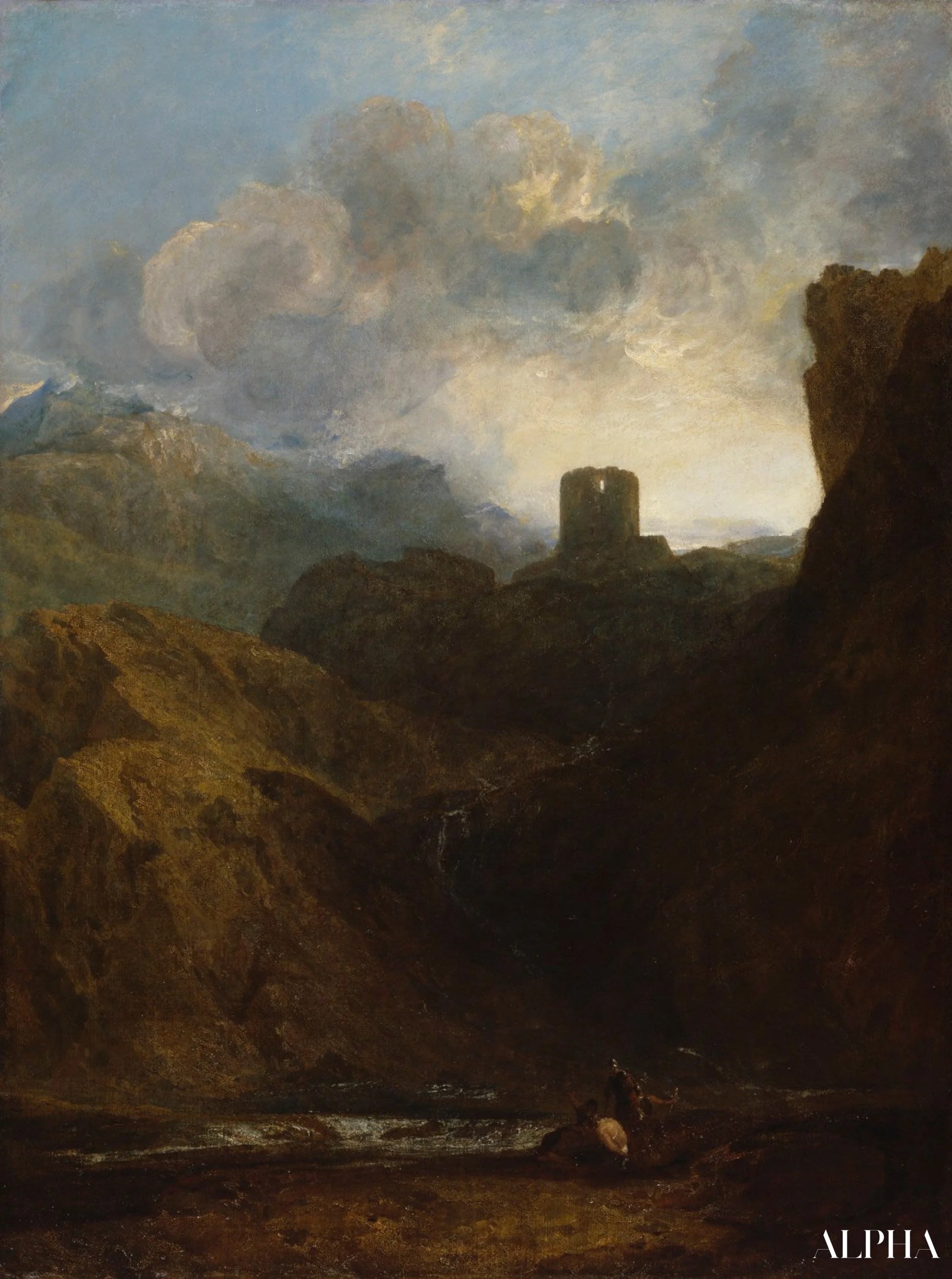Château de Dolbadarn - William Turner - Reproductions de tableaux et peintures haut de gamme