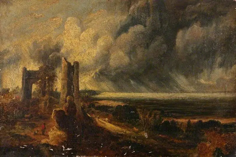 Château de Hadleigh, l'embouchure de la Tamise – Ráno po bouřlivé noci - John Constable