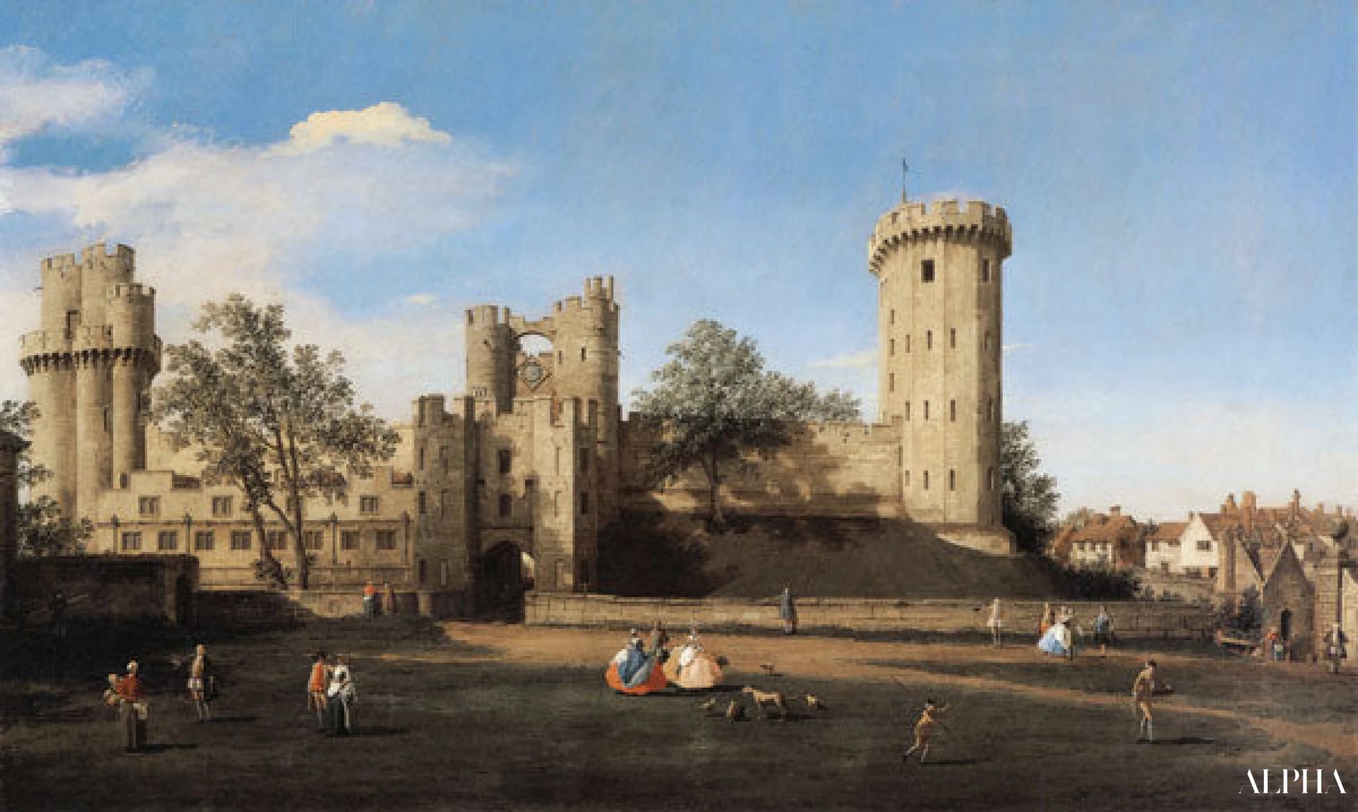 Château Warwick, façade Est - Giovanni Antonio Canal - Reproductions de tableaux et peintures haut de gamme