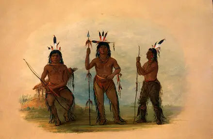 Chef alaeutien et deux guerriers - George Catlin - Alpha Reproduction