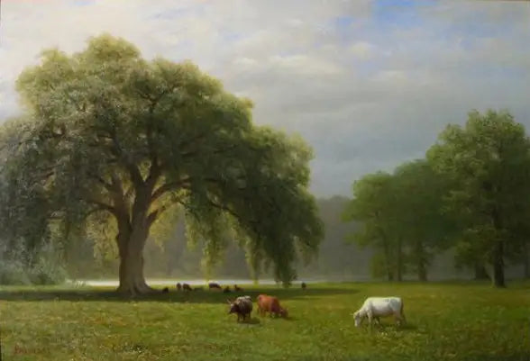 Plačúce duby, Clear Creek, Kalifornie - Albert Bierstadt