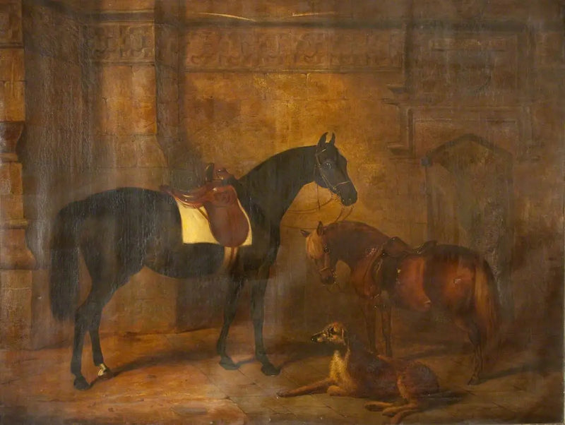 Kůň, poník a jelenovitý pes - Edwin Henry Landseer