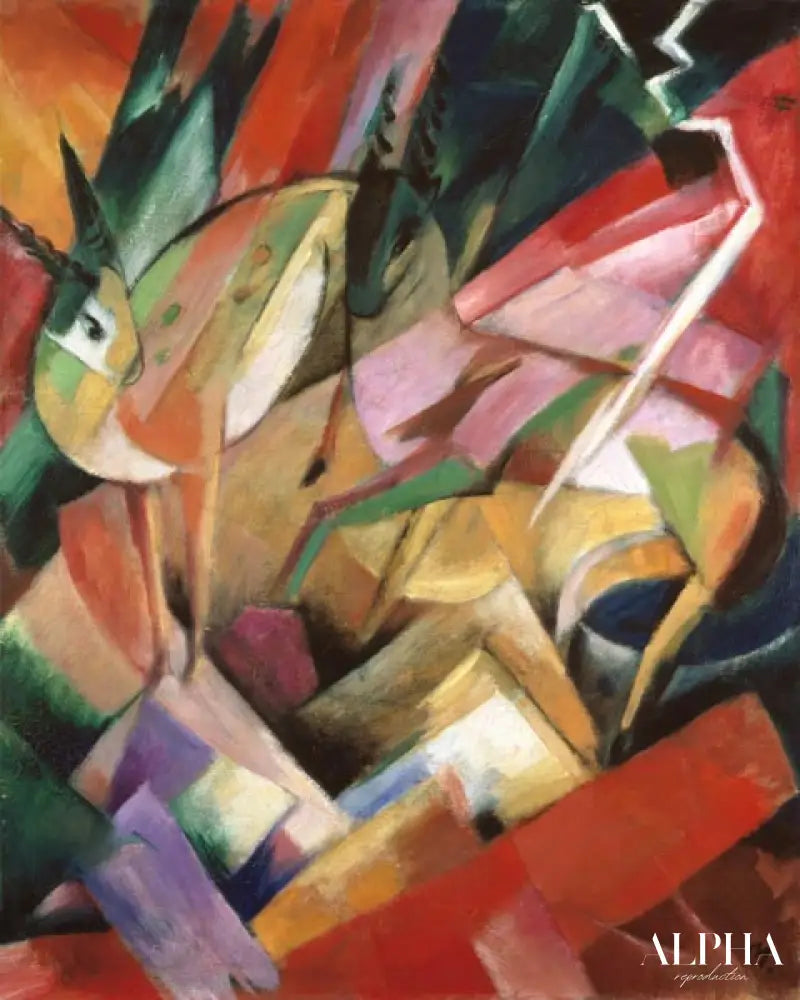 Chèvres de montagne - Franz Marc - Reproductions de tableaux et peintures haut de gamme