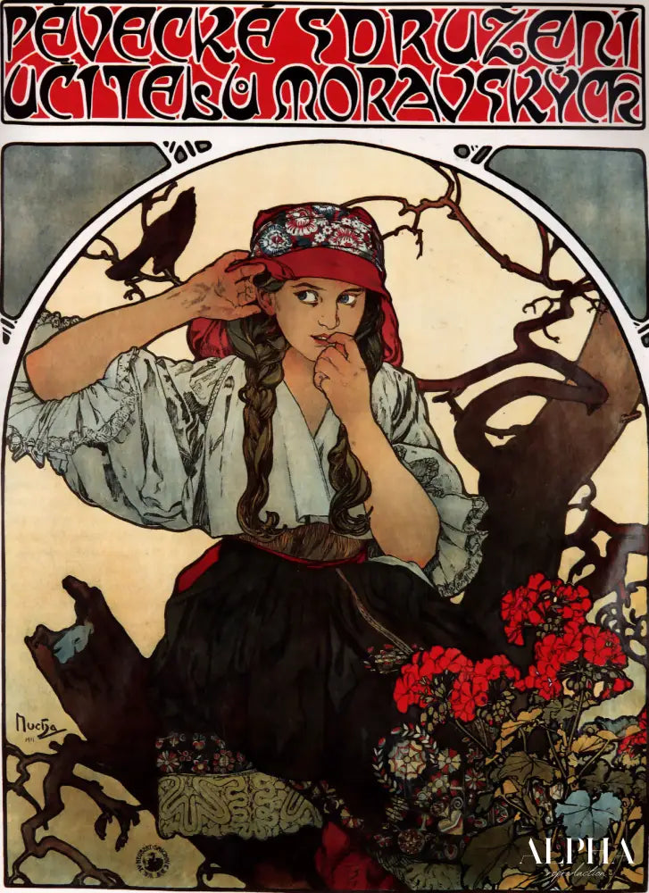 Chorale des enseignants de Moravie - Mucha - Reproductions de tableaux et peintures haut de gamme