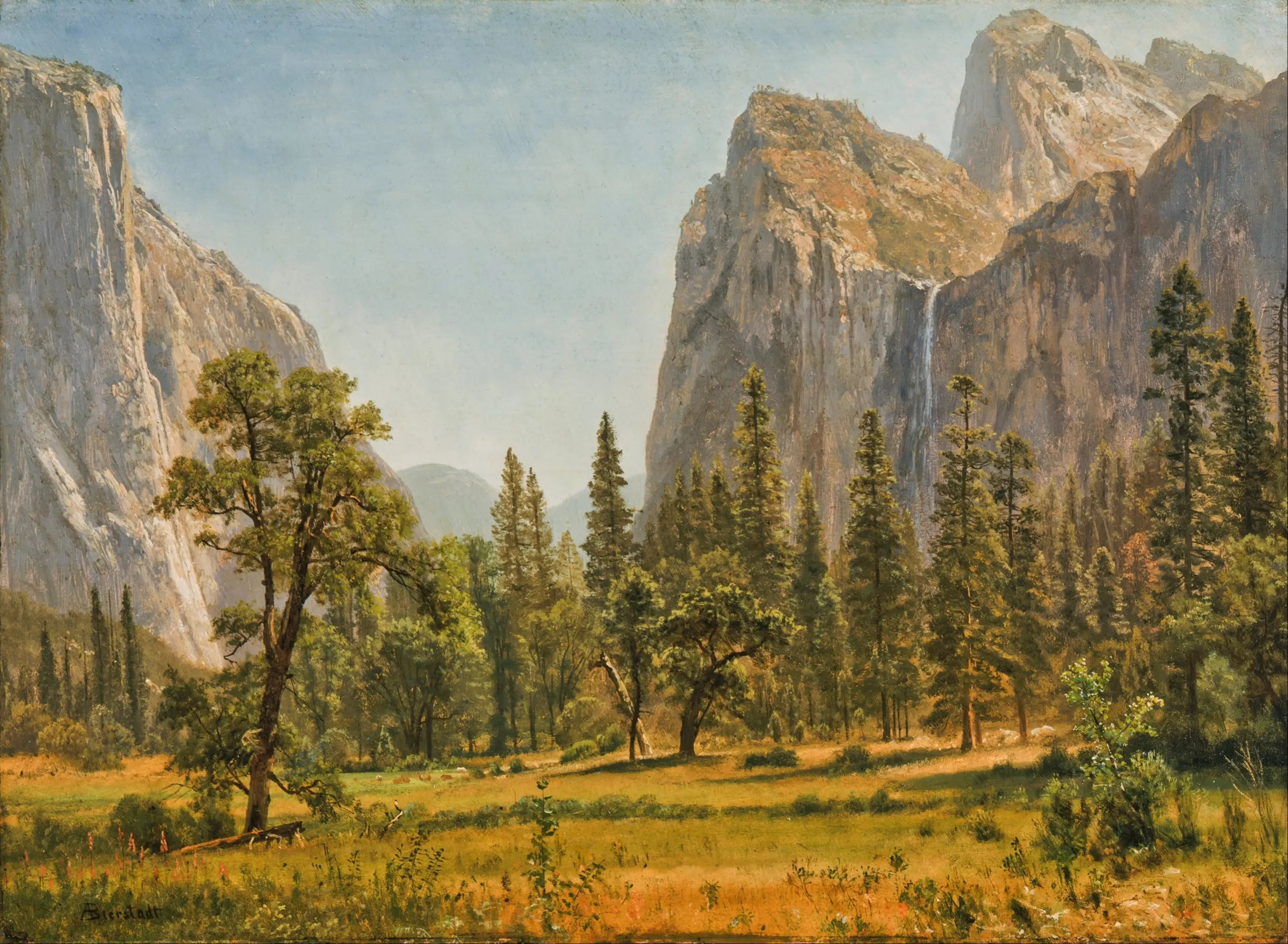 Chute du Voile de la Mariée dans la vallée de Yosemite - Albert Bierstadt - Alpha Reproduction