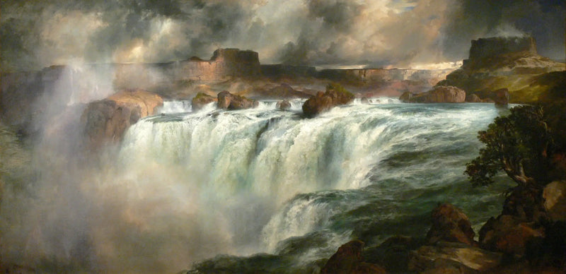 Pád Shoshone na řece Snake - Thomas Moran