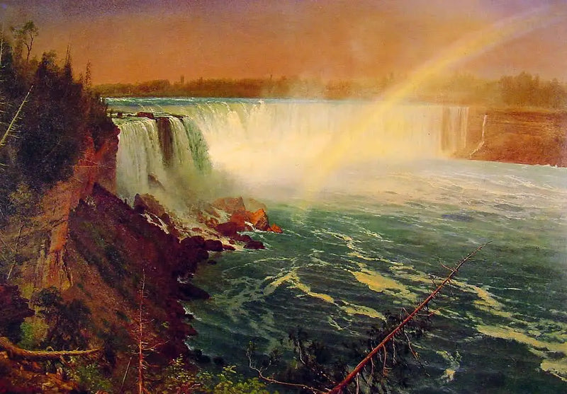 Pád Niagary s duhou - Albert Bierstadt