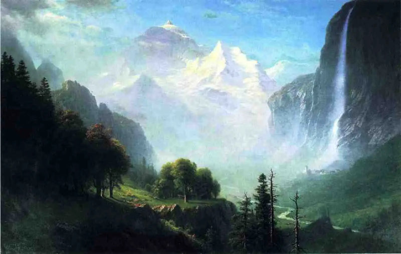 Pád Staubbach, u Lauterbrunnen, Švýcarsko - Albert Bierstadt