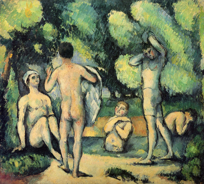 Pět koupajících se - Paul Cézanne