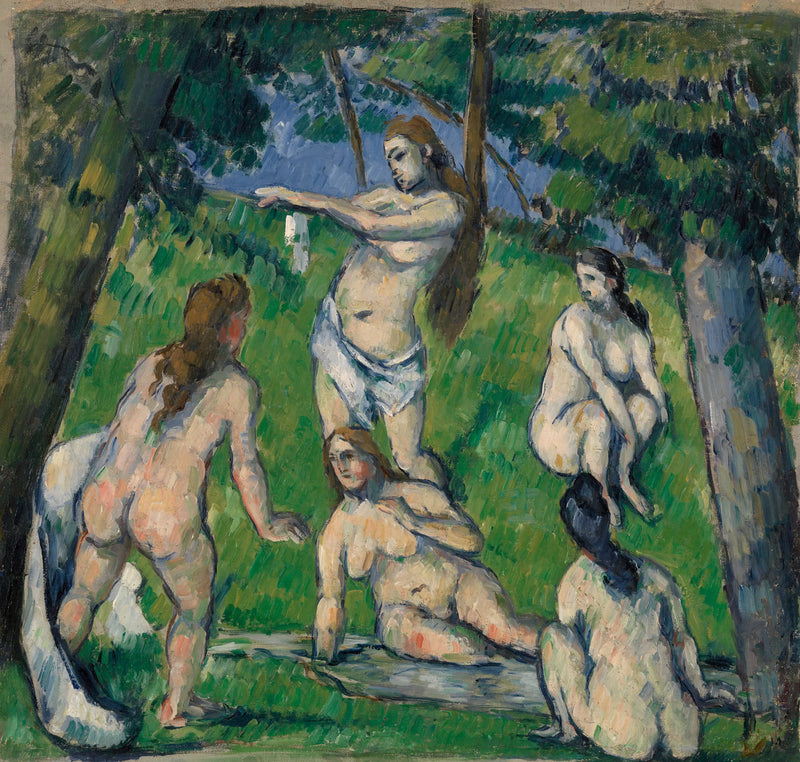 Pět koupajících se - Paul Cézanne