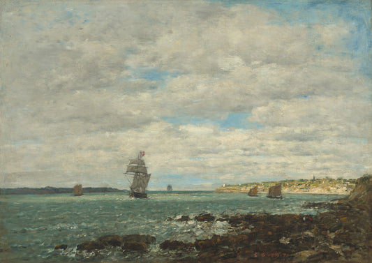 🌊 Pobřeží Bretaně – Eugène Boudin (1874)