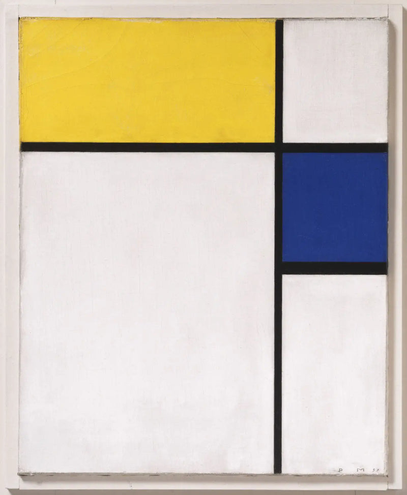 Kompozice s modrou a žlutou - Piet Mondrian