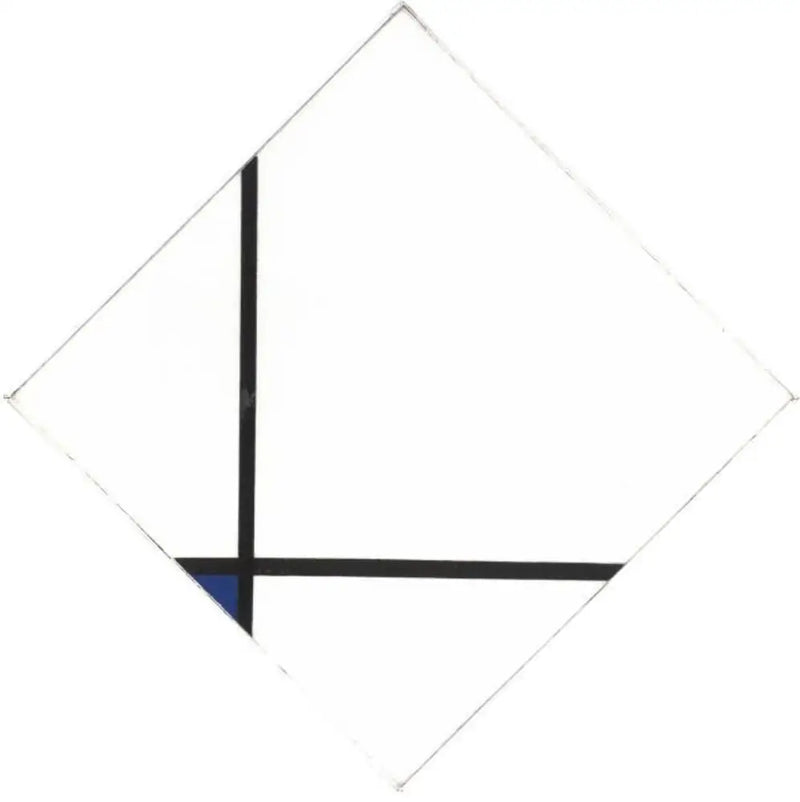 Kompozice s modrou - Piet Mondrian