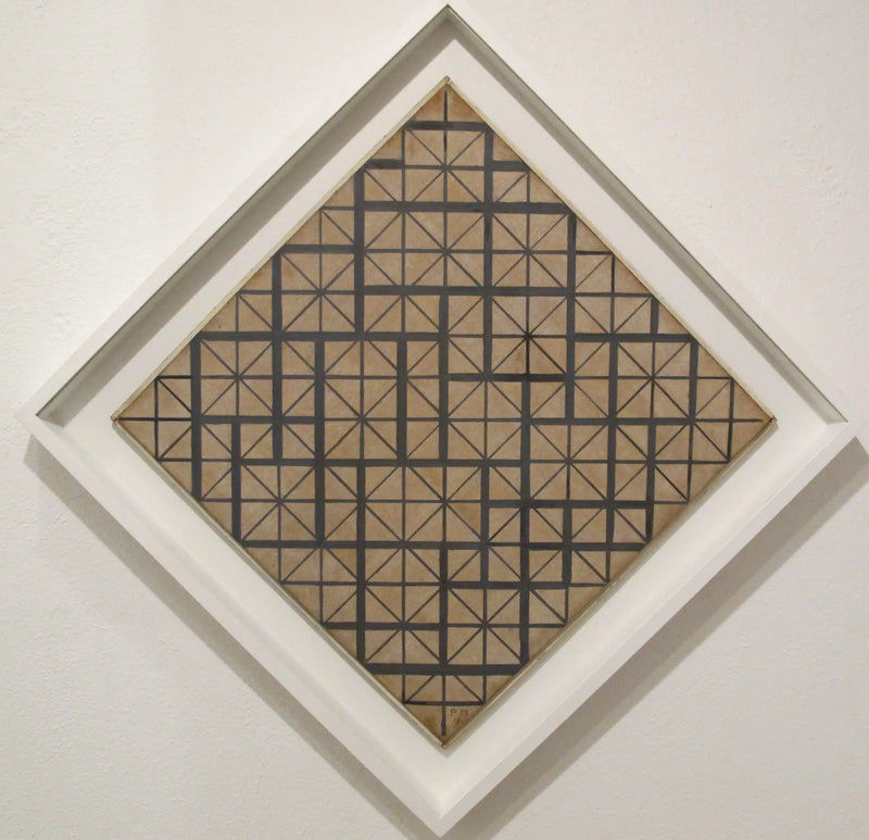 Kompozice s mřížkou 4 (kosočtverec) - Piet Mondrian