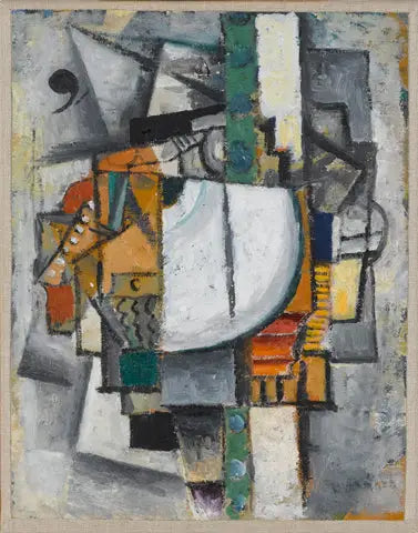 Kubisticko-futuristická kompozice s klavírem - Kazimir Malevich