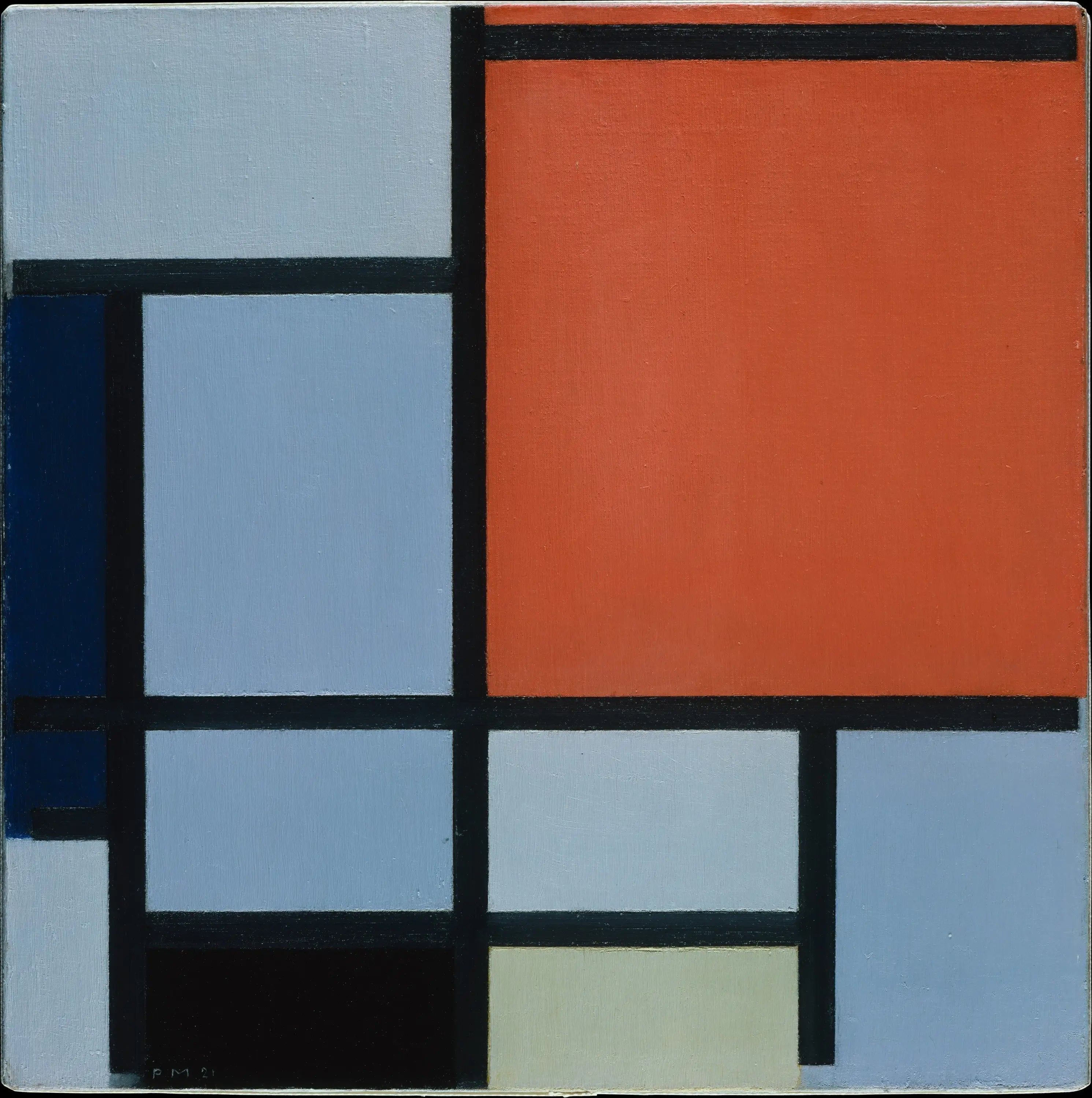 Reproduction du tableau « Composition - Piet Mondrian » par Alpha Reproduction en peinture à l’huile