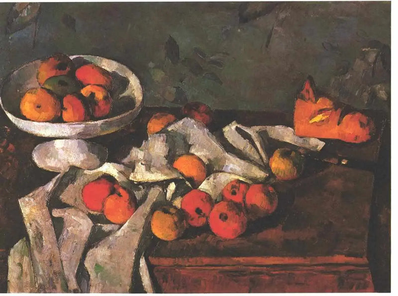 Mísa, jablka a bochník chleba - Paul Cézanne