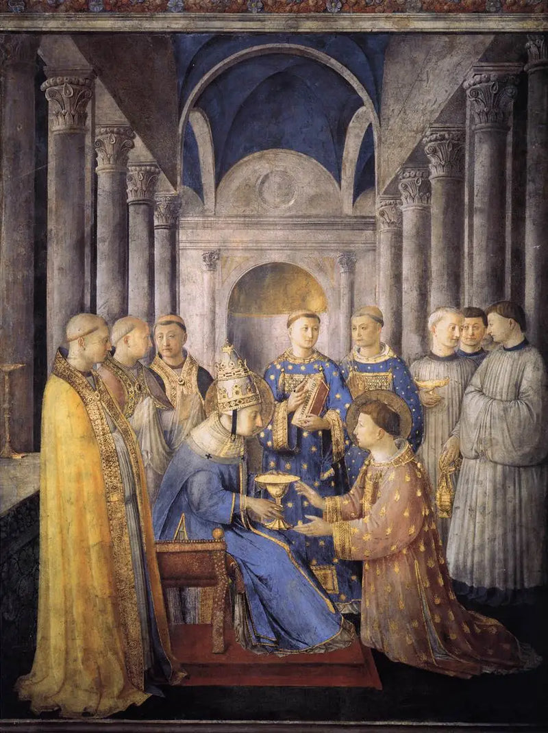 Diakonské zasvěcení svatého Vavřince - Fra Angelico