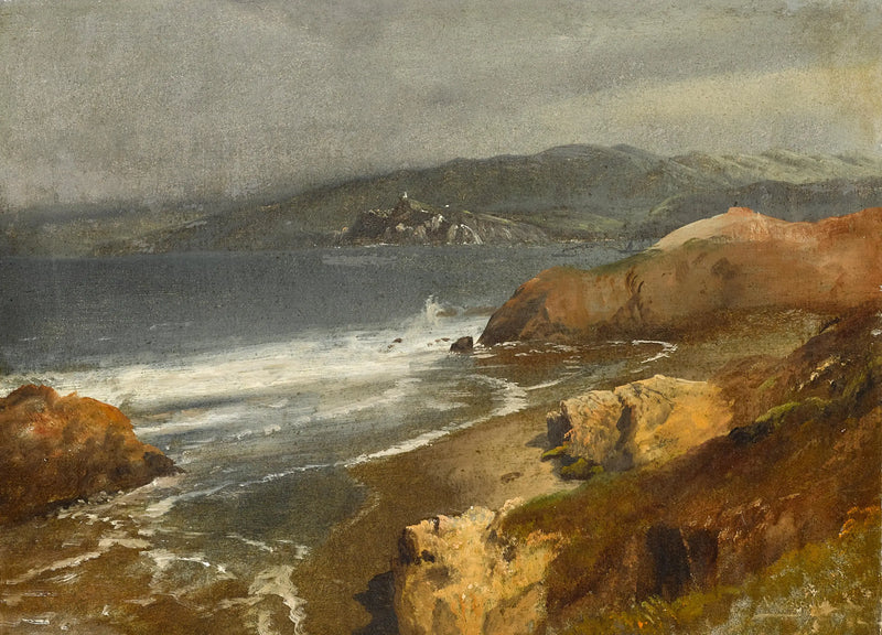 Tichý oceán, Kalifornie nebo výhled na maják Point Bonita - Albert Bierstadt