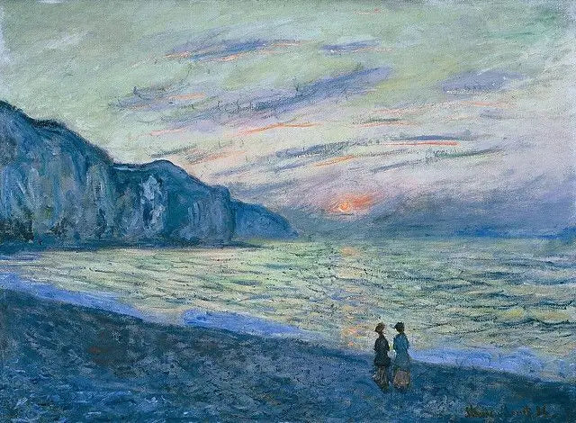 Západ slunce v Pourville - Claude Monet