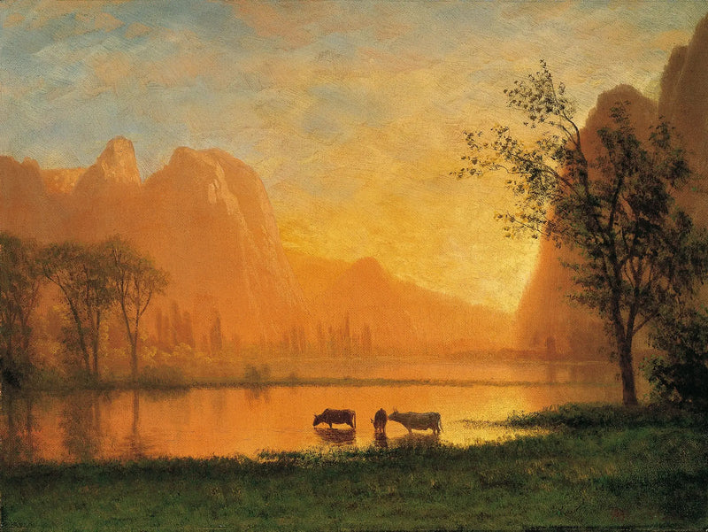 Západ slunce v Yosemite - Albert Bierstadt