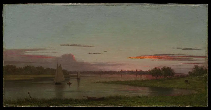 Západ slunce, Černá skála, Connecticut - Martin Johnson Heade