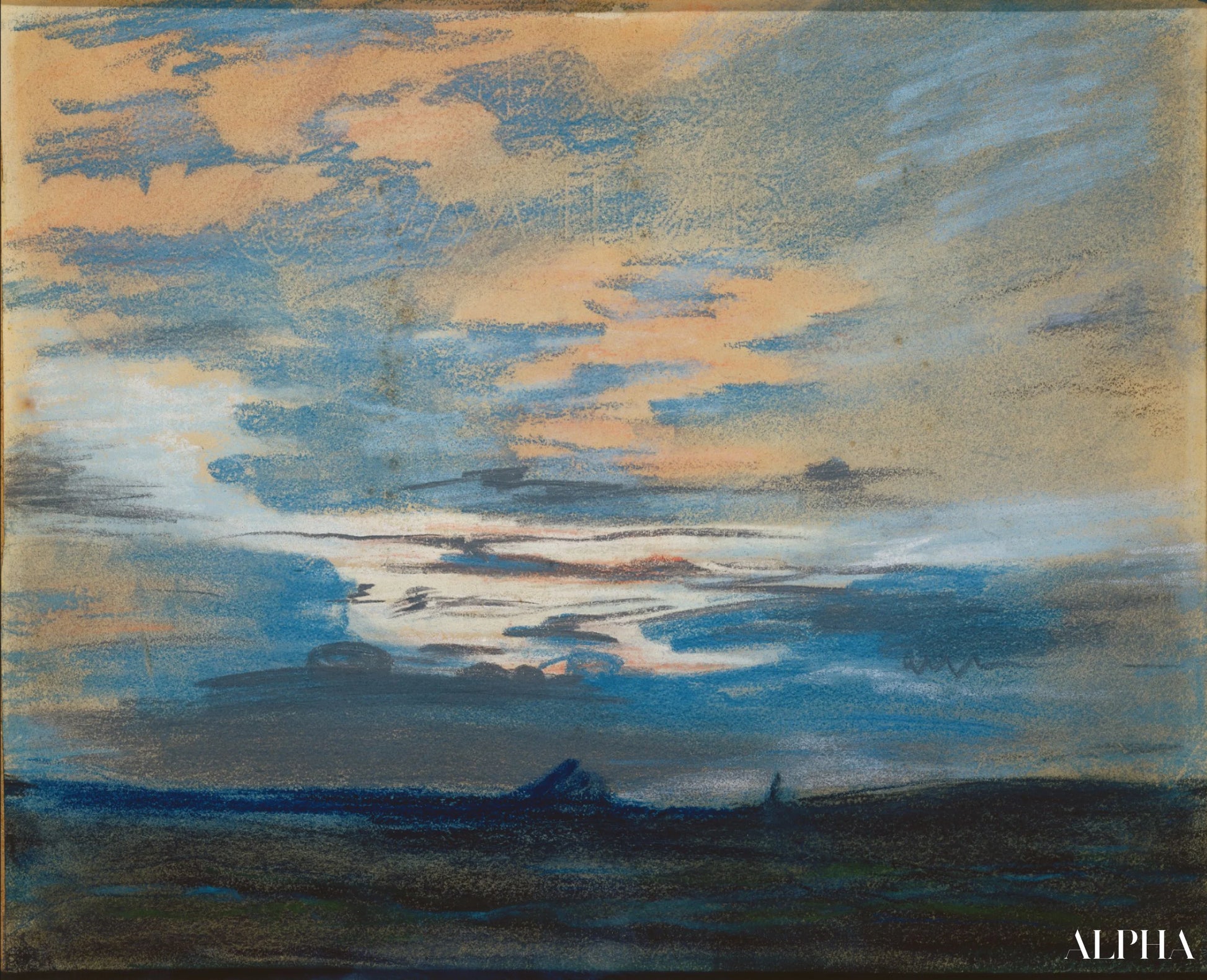 Coucher de soleil - Eugène Delacroix - Reproductions de tableaux et peintures haut de gamme