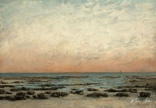 Coucher de soleil, Trouville - Gustave Courbet - Reproductions de tableaux et peintures haut de gamme