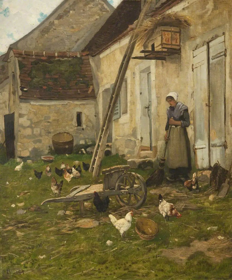 Dvůr na farmě - Jean-François Millet