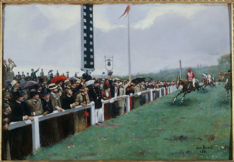 Kurz v Longchamp ; příjezd k cílové čáře - Jean Béraud