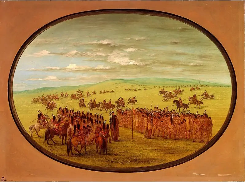 Courses hippiques - Minatarrees - George Catlin - Alpha Reproduction