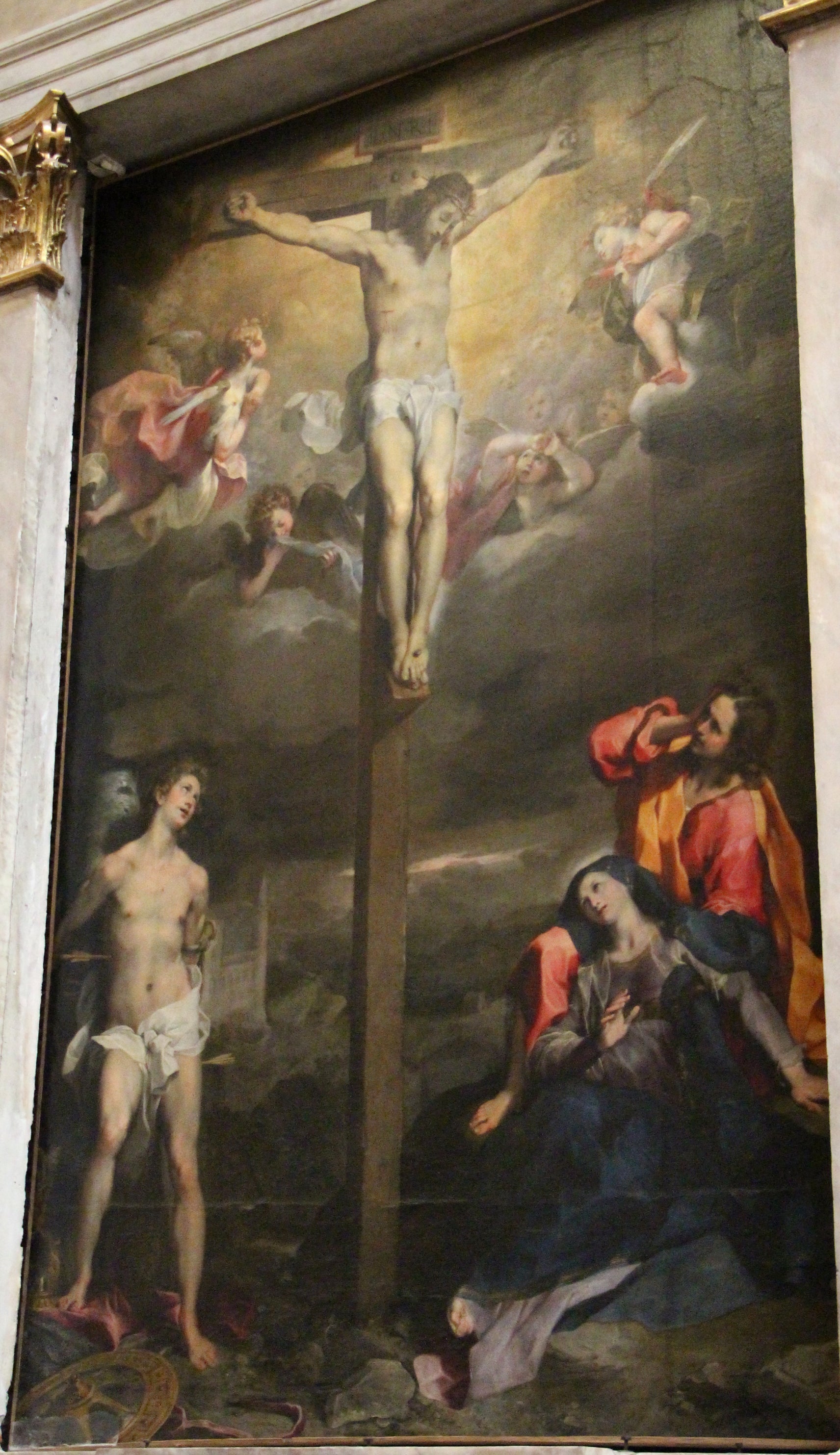 Crocifisso avec la Madone San Giovanni et San Sebastiano - Federico Barroci - Alpha Reproduction