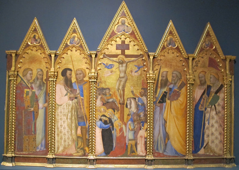 Ukřižování se svatými - Bernardo Daddi