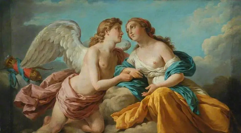 Cupid a Psyché, alegorie pěti smyslů - Louis Jean François Lagrenée