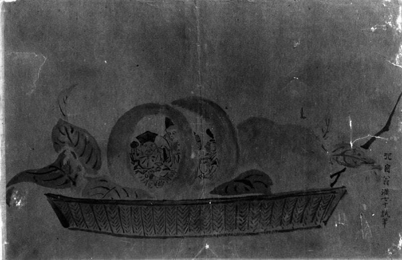 Daikoku, Juro a Ebisu (Bohové štěstí) - Hokusai