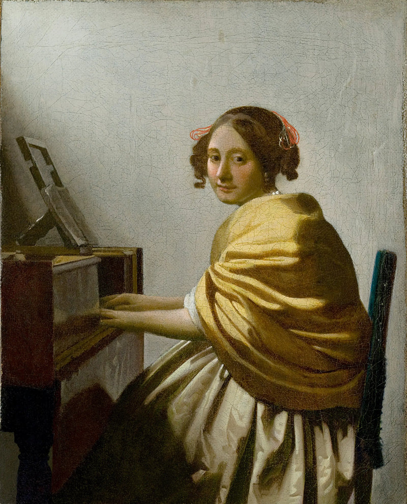 Dáma sedící u virginalu - Johannes Vermeer