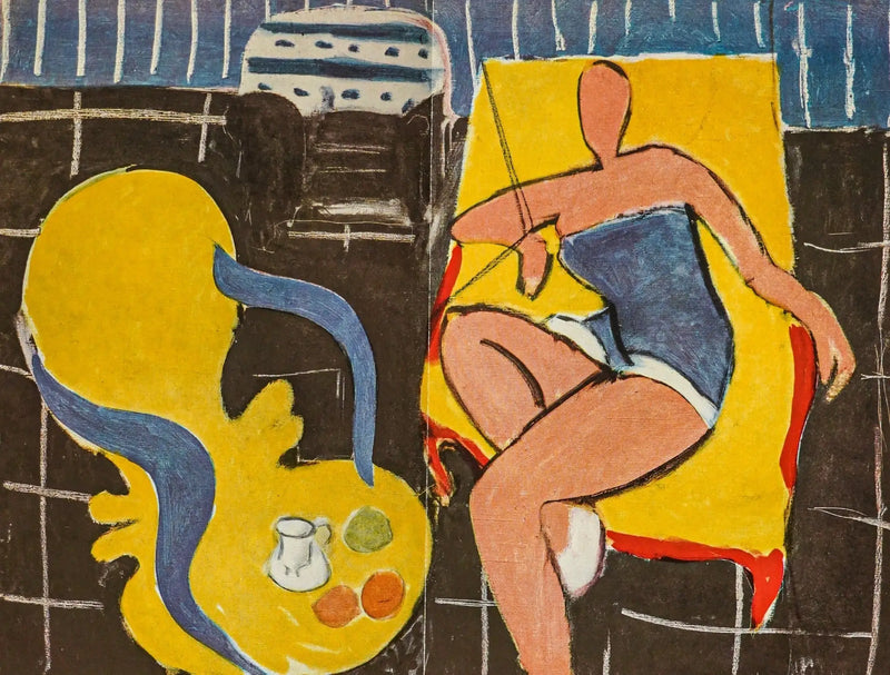 Tanečnice, černé pozadí, rocailový fauteuil - Henri Matisse